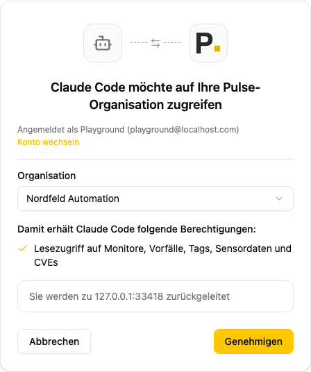 OAuth-Zustimmungsdialog