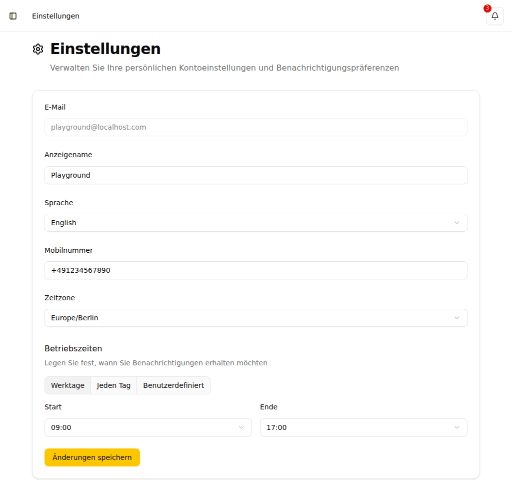Einstellungen
