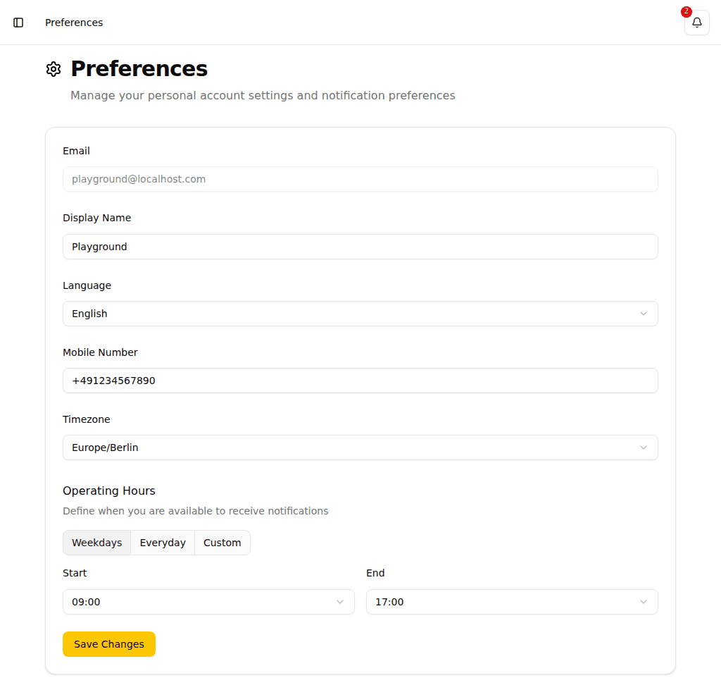Preferences